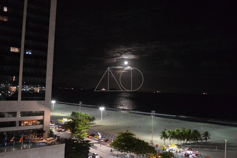Studio moderno e Luxuoso em Copacabana com Vista para o Mar