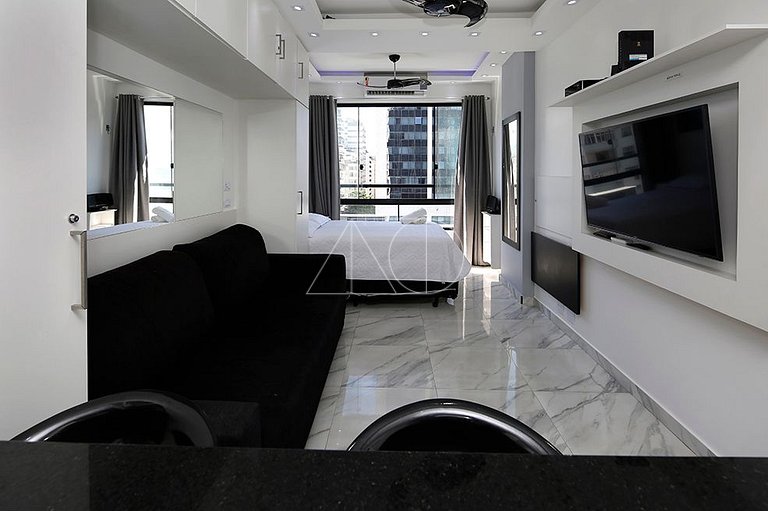 Studio moderno e Luxuoso em Copacabana com Vista para o Mar