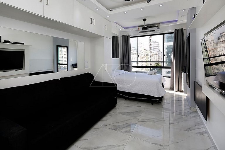Studio moderno e Luxuoso em Copacabana com Vista para o Mar