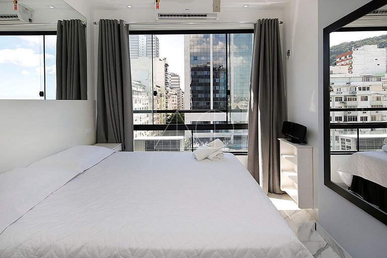 Studio moderno e Luxuoso em Copacabana com Vista para o Mar
