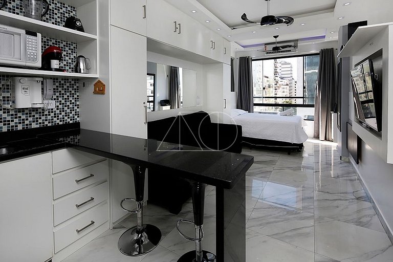 Studio moderno e Luxuoso em Copacabana com Vista para o Mar