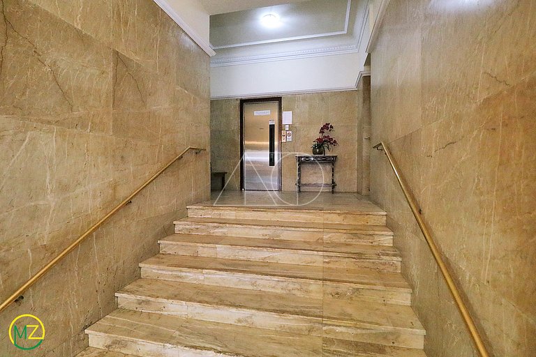 Lindo Dois Quartos renovado na Quadra da Praia para Seis Pes