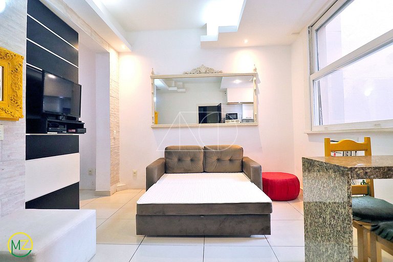 Silencioso e Aconchegante Studio na Quadra da Praia em Copa