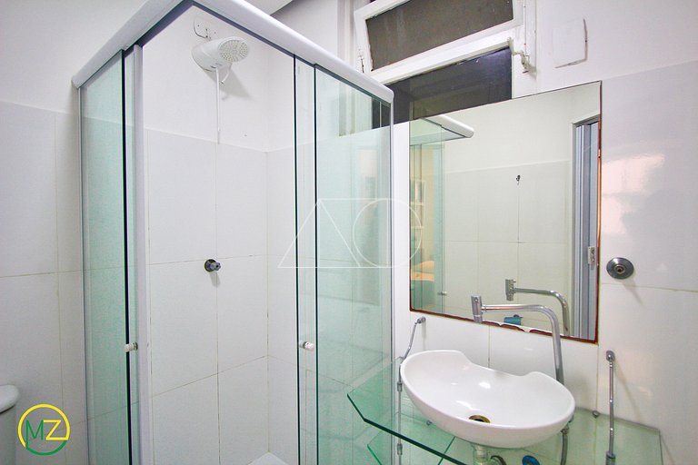 Mini studio aconchegante e silencioso com maquina de lavar e